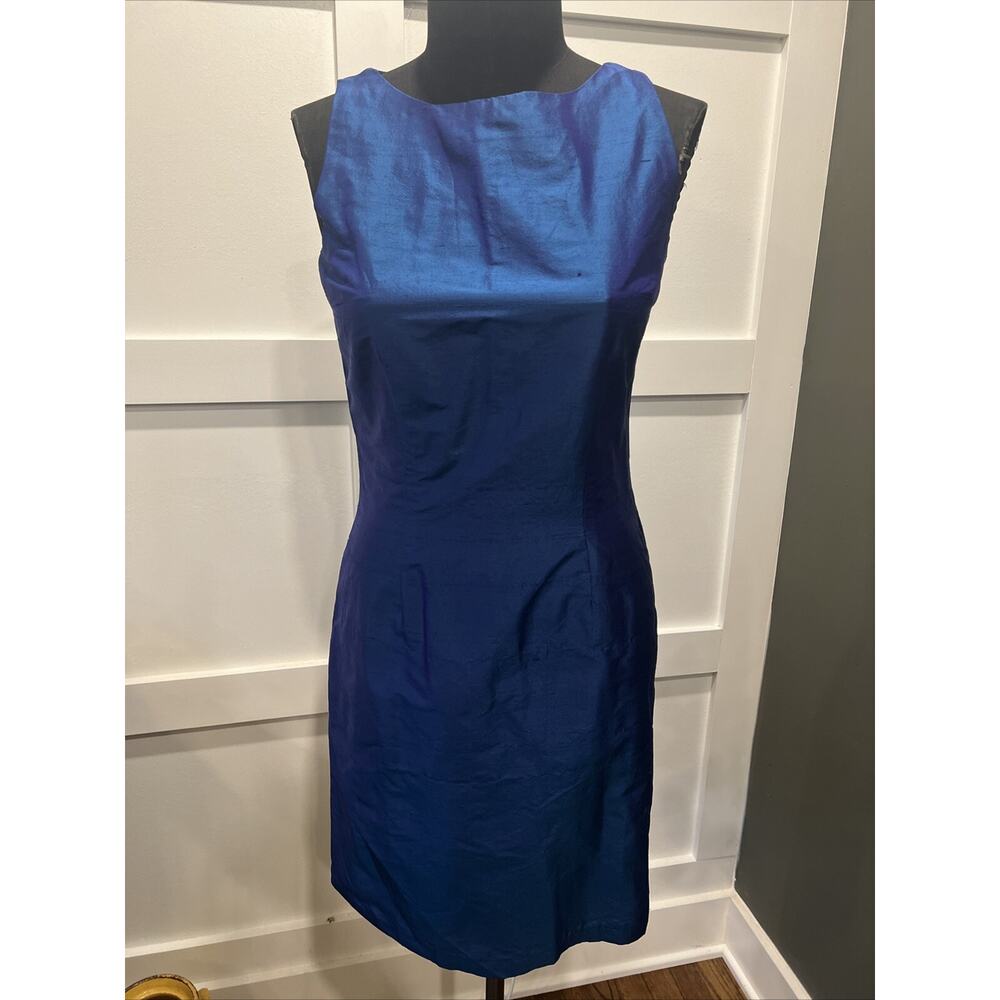NWT Coldwater Creek Iridescent Blue‎ dress and jacket , blue, size 6. 100% Silk
